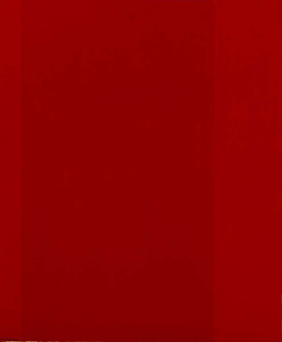Amédée Cortier, Composition with three fields in two different shades of red, 1973-74