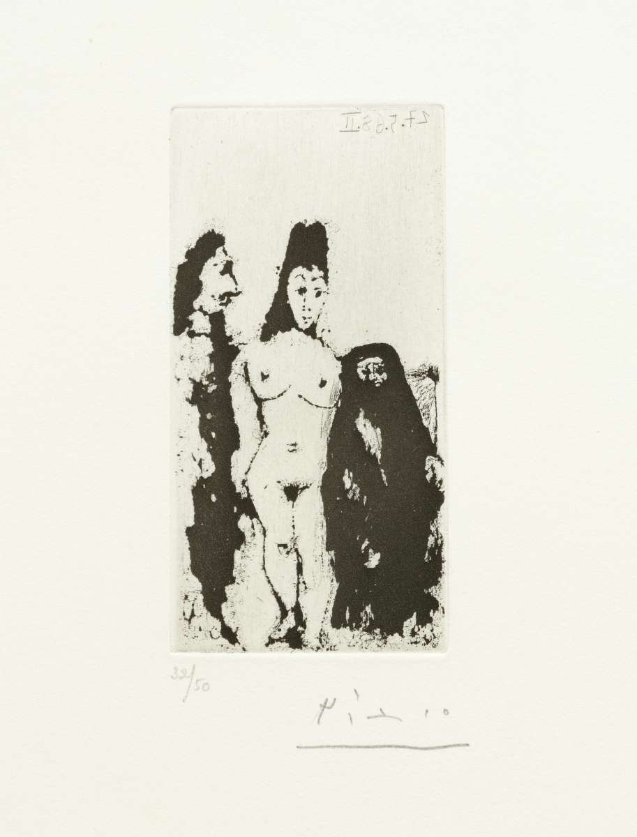 Pablo Picasso, Procuress, Nude and Man, 1968