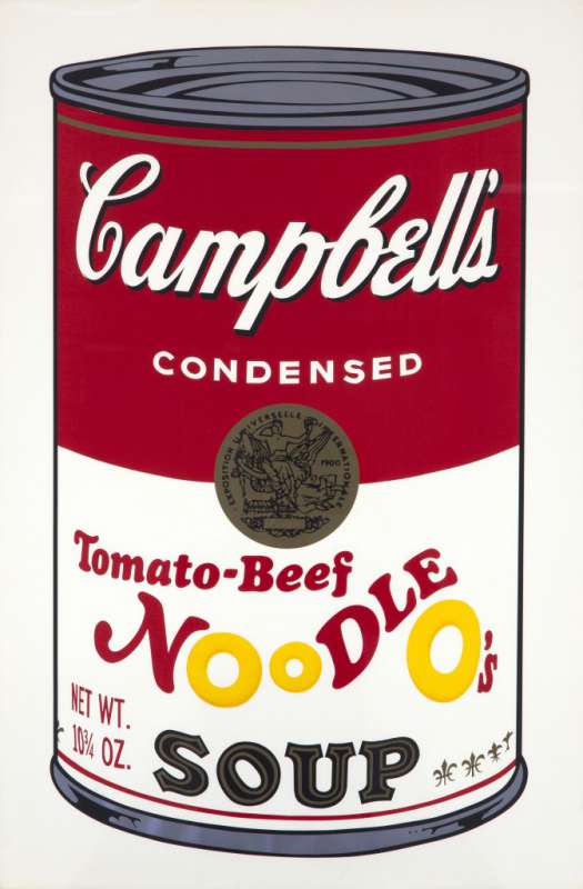Campbell’s Soup II (Tomato-Beef Noodle O’s Soup), 1969