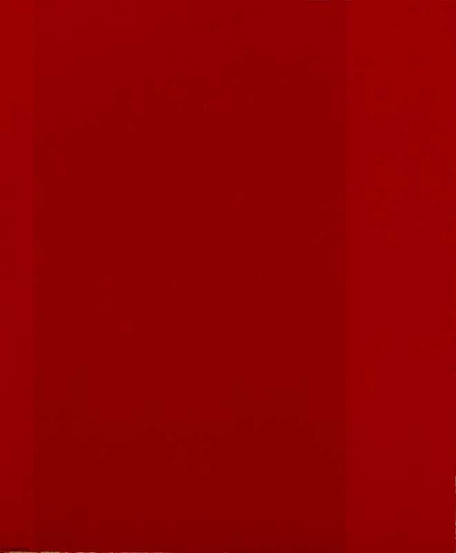 Amédée Cortier, Composition with three fields in two different shades of red, 1973-74