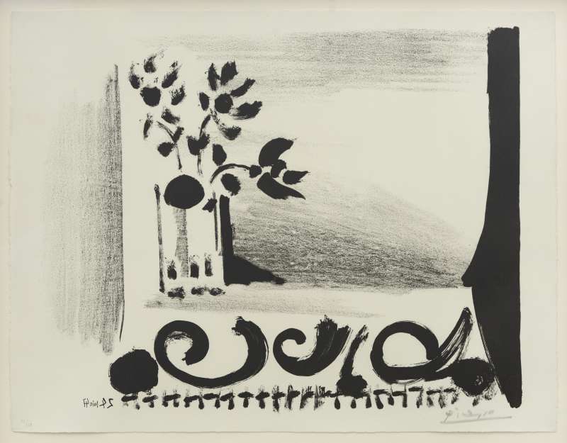 Pablo Picasso, Vase de Fleurs au Tapis à Ramages, 1947